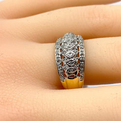 Bague Jonc en or 18 carats et diamants - Castafiore