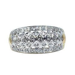 Bague Jonc en or 18 carats et diamants - Castafiore