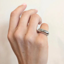 Bague Jonc en or blanc - Castafiore