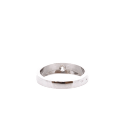 Bague Jonc en or blanc et diamant - Castafiore