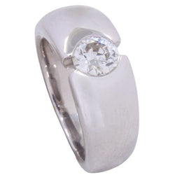 Bague Jonc en or blanc et diamant - Castafiore
