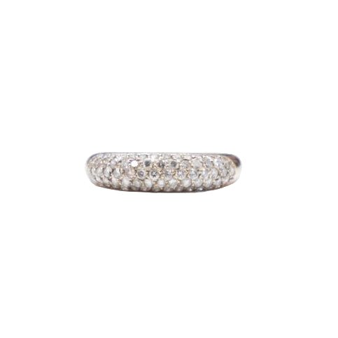 Bague Jonc en or blanc et diamant - Castafiore