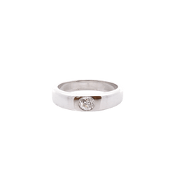 Bague Jonc en or blanc et diamant - Castafiore