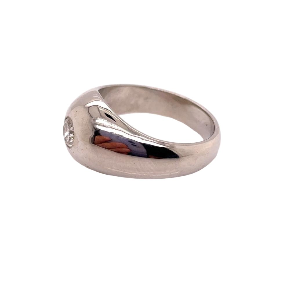 Bague Jonc en or blanc et diamant - Castafiore