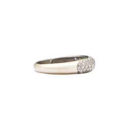 Bague Jonc en or blanc et diamant - Castafiore