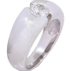 Bague Jonc en or blanc et diamant - Castafiore