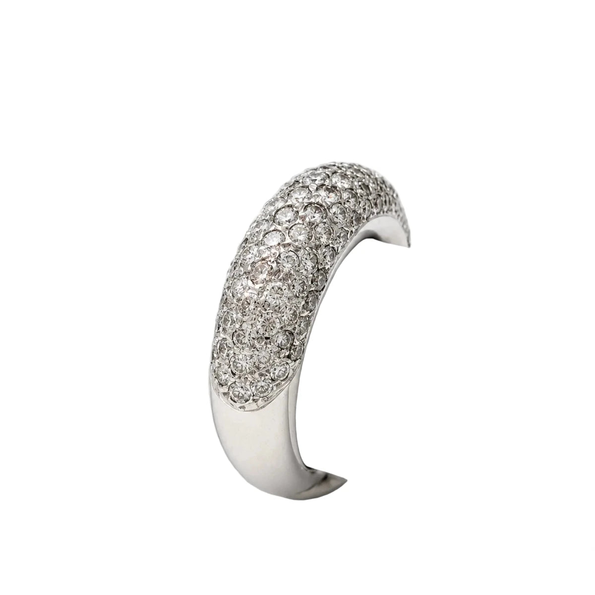 Bague Jonc en or blanc et diamants - Castafiore