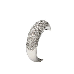 Bague Jonc en or blanc et diamants - Castafiore