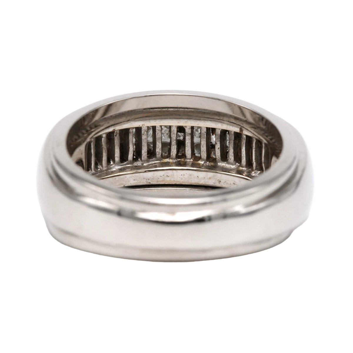 Bague Jonc en or blanc et diamants - Castafiore