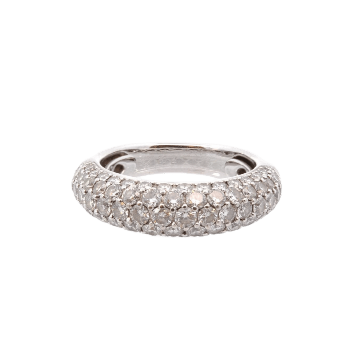 Bague Jonc en or blanc et diamants - Castafiore