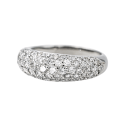 Bague Jonc en or blanc et diamants - Castafiore