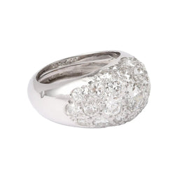 Bague Jonc en or blanc et diamants - Castafiore