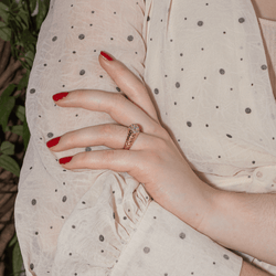 Bague Jonc en or blanc et diamants - Castafiore