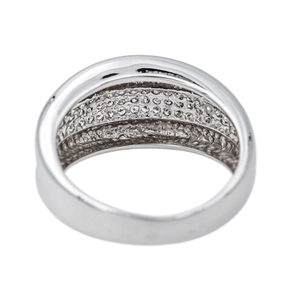 Bague Jonc en or blanc et diamants - Castafiore