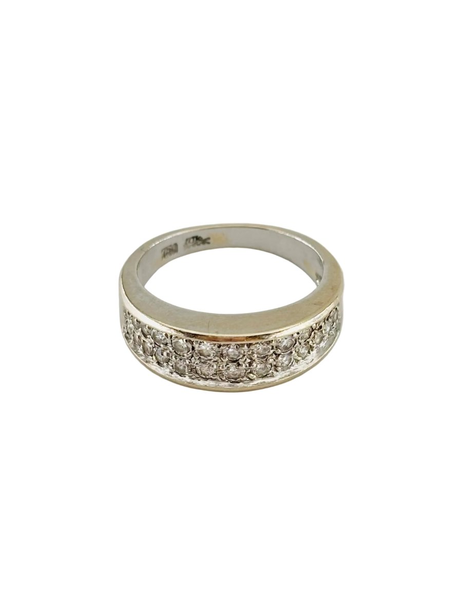 Bague Jonc en or blanc et diamants - Castafiore