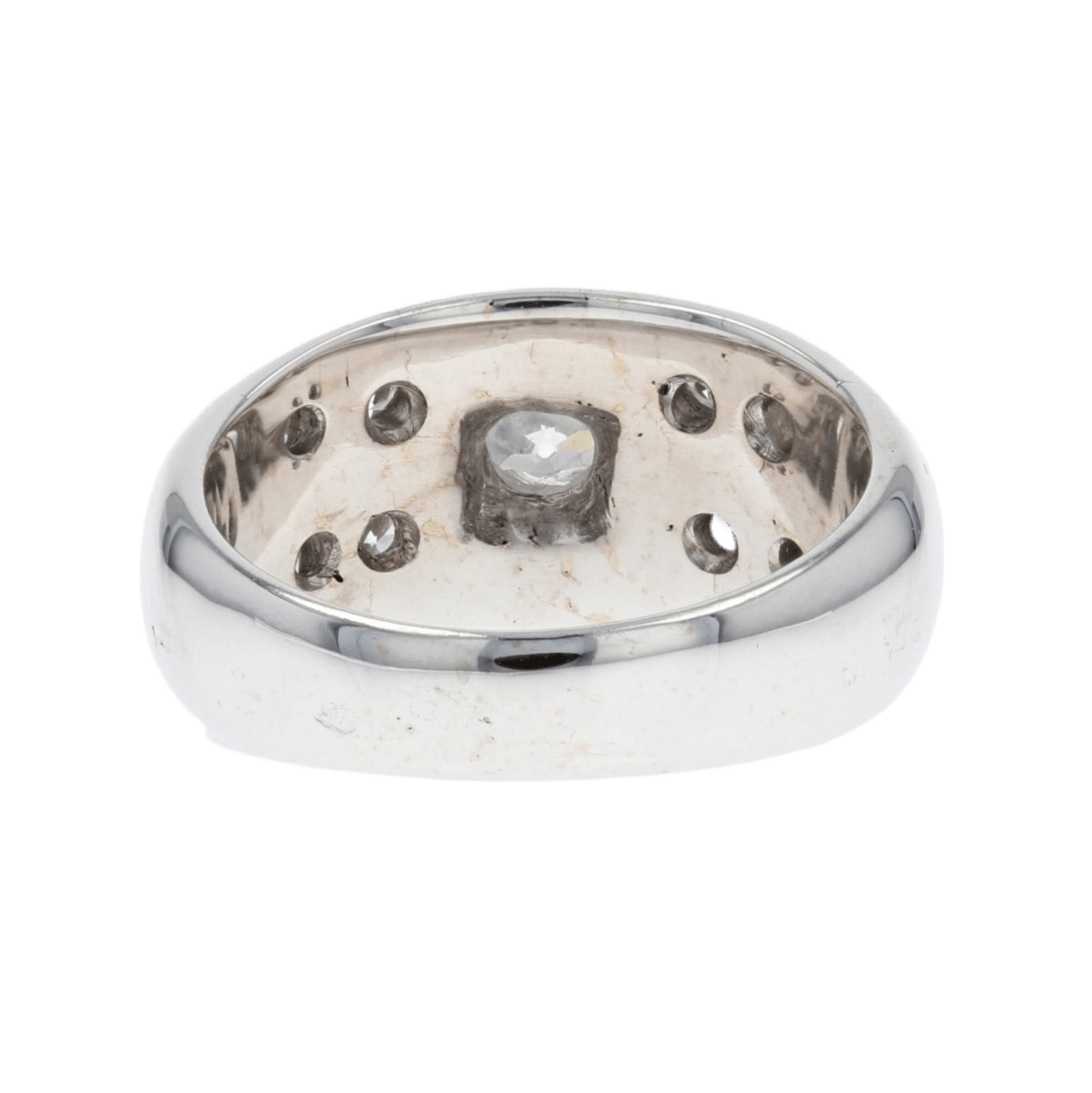 Bague Jonc en or blanc et diamants - Castafiore
