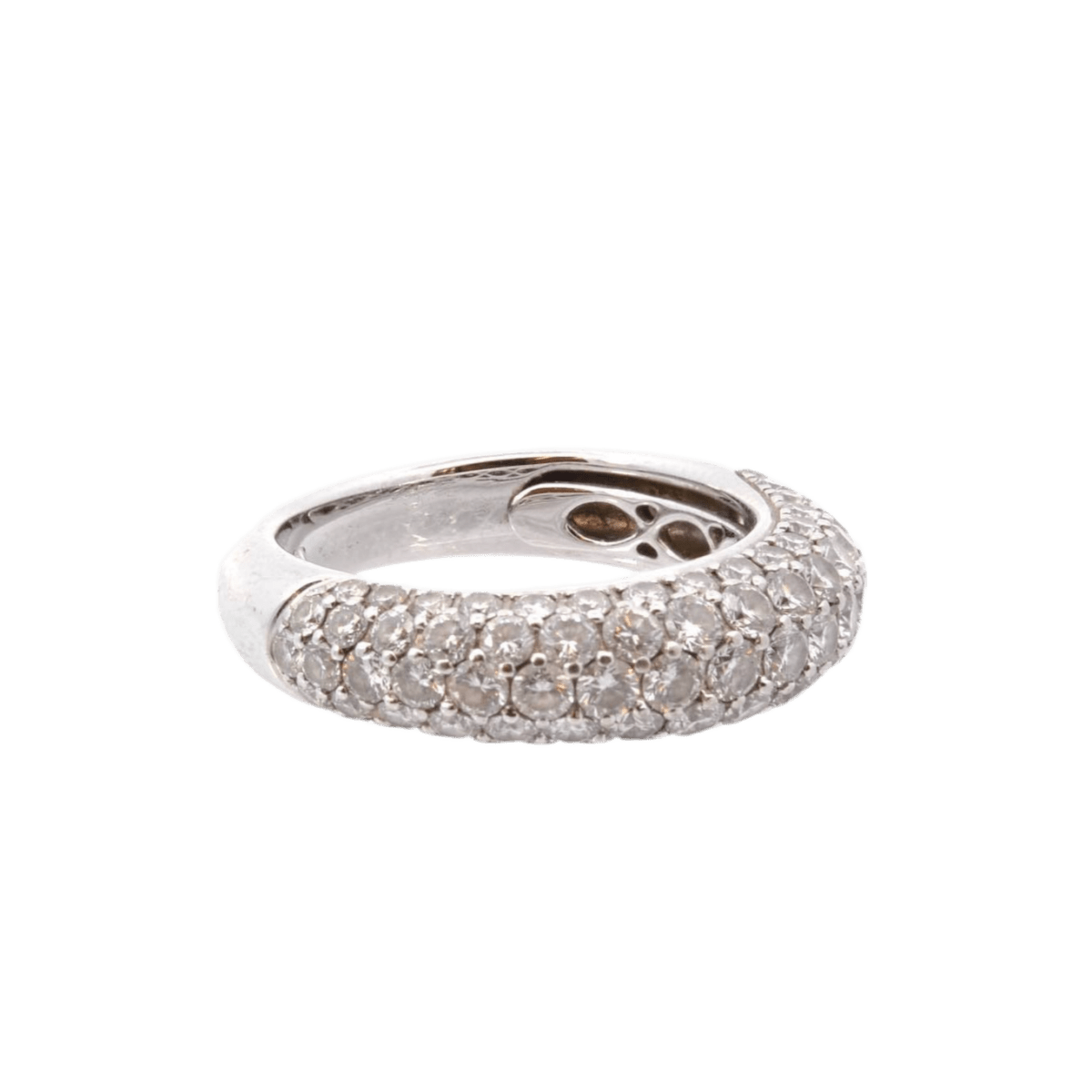 Bague Jonc en or blanc et diamants - Castafiore