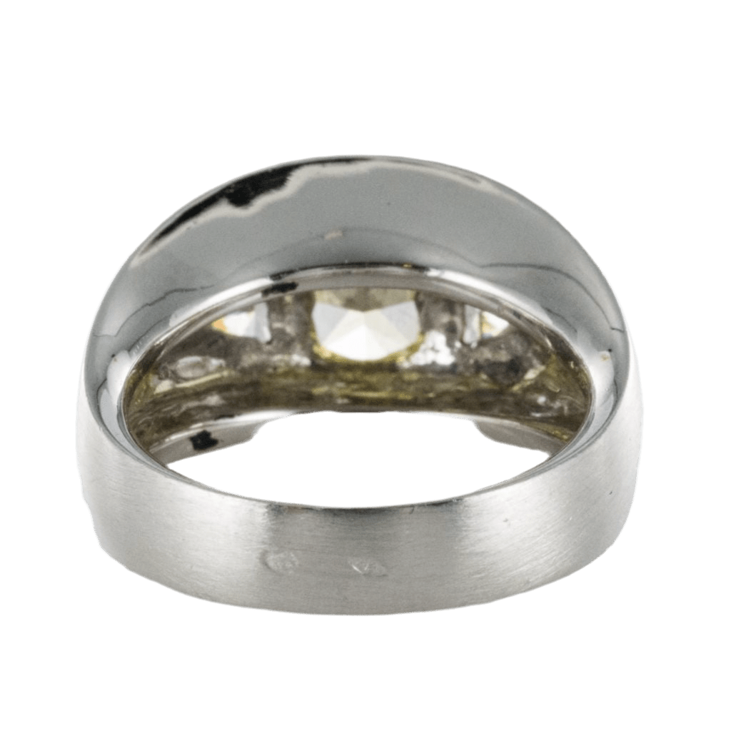 Bague Jonc en or blanc et diamants - Castafiore