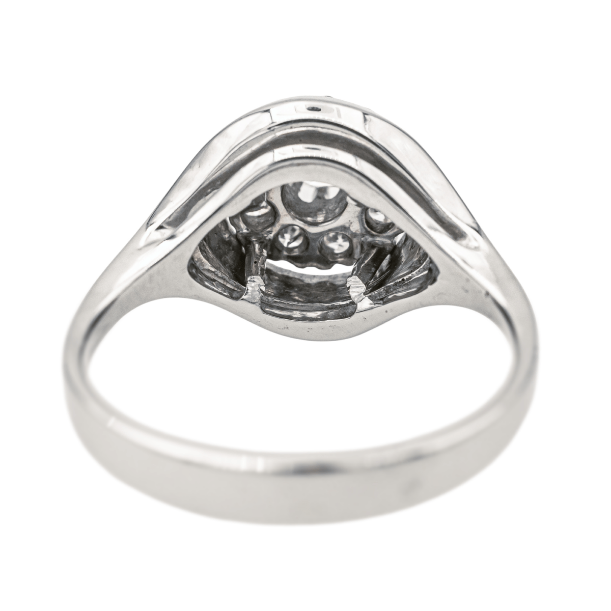 Bague Jonc en or blanc et diamants - Castafiore