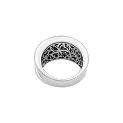 Bague Jonc en or blanc et diamants - Castafiore