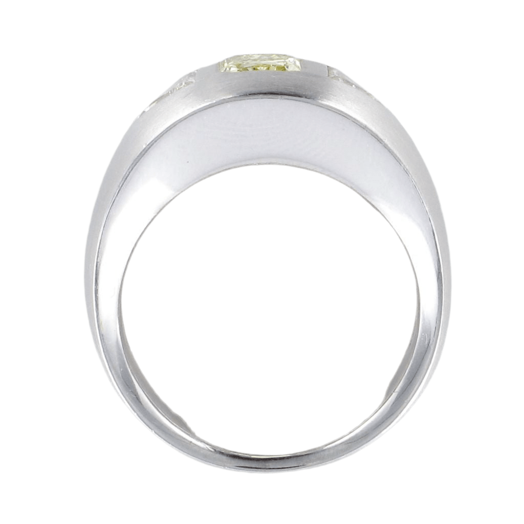 Bague Jonc en or blanc et diamants - Castafiore
