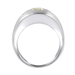 Bague Jonc en or blanc et diamants - Castafiore