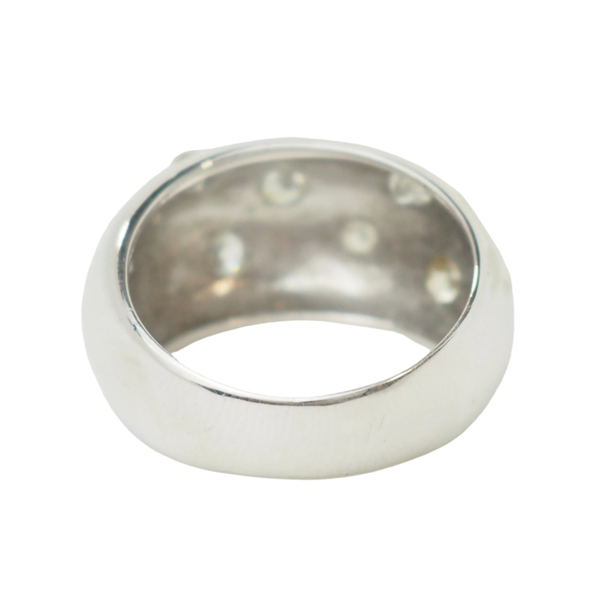 Bague Jonc en or blanc et diamants - Castafiore