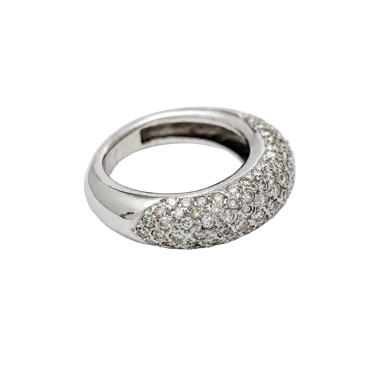 Bague Jonc en or blanc et diamants - Castafiore