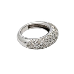 Bague Jonc en or blanc et diamants - Castafiore