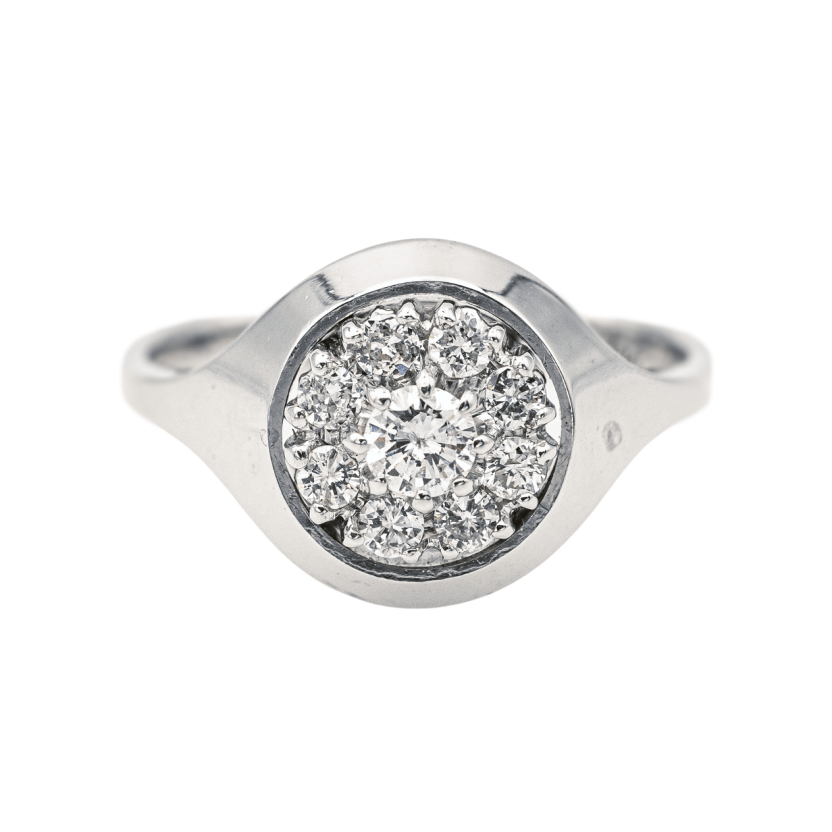Bague Jonc en or blanc et diamants - Castafiore