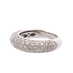 Bague Jonc en or blanc et diamants - Castafiore
