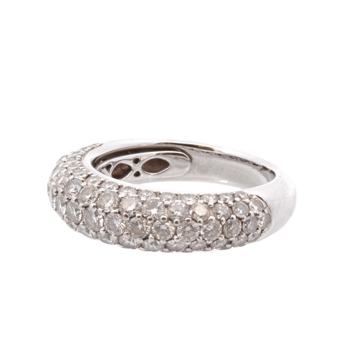 Bague Jonc en or blanc et diamants - Castafiore