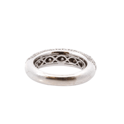 Bague Jonc en or blanc et diamants - Castafiore