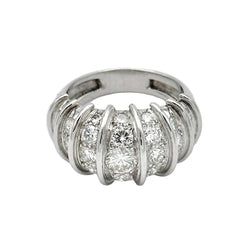 Bague Jonc en or blanc et diamants - Castafiore
