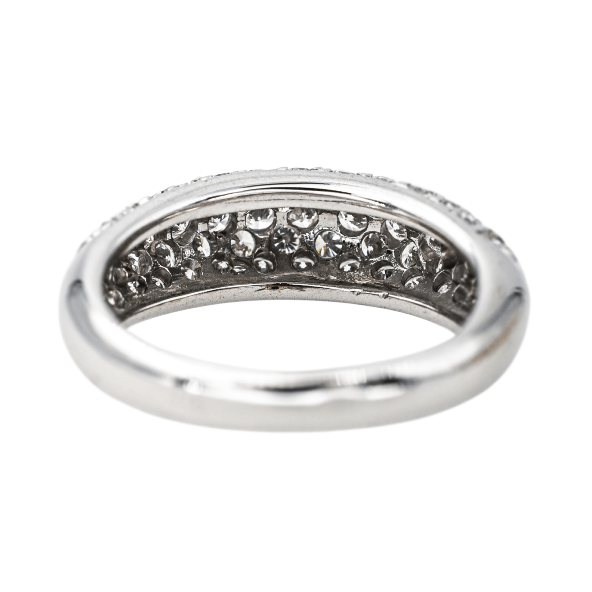 Bague Jonc en or blanc et diamants - Castafiore