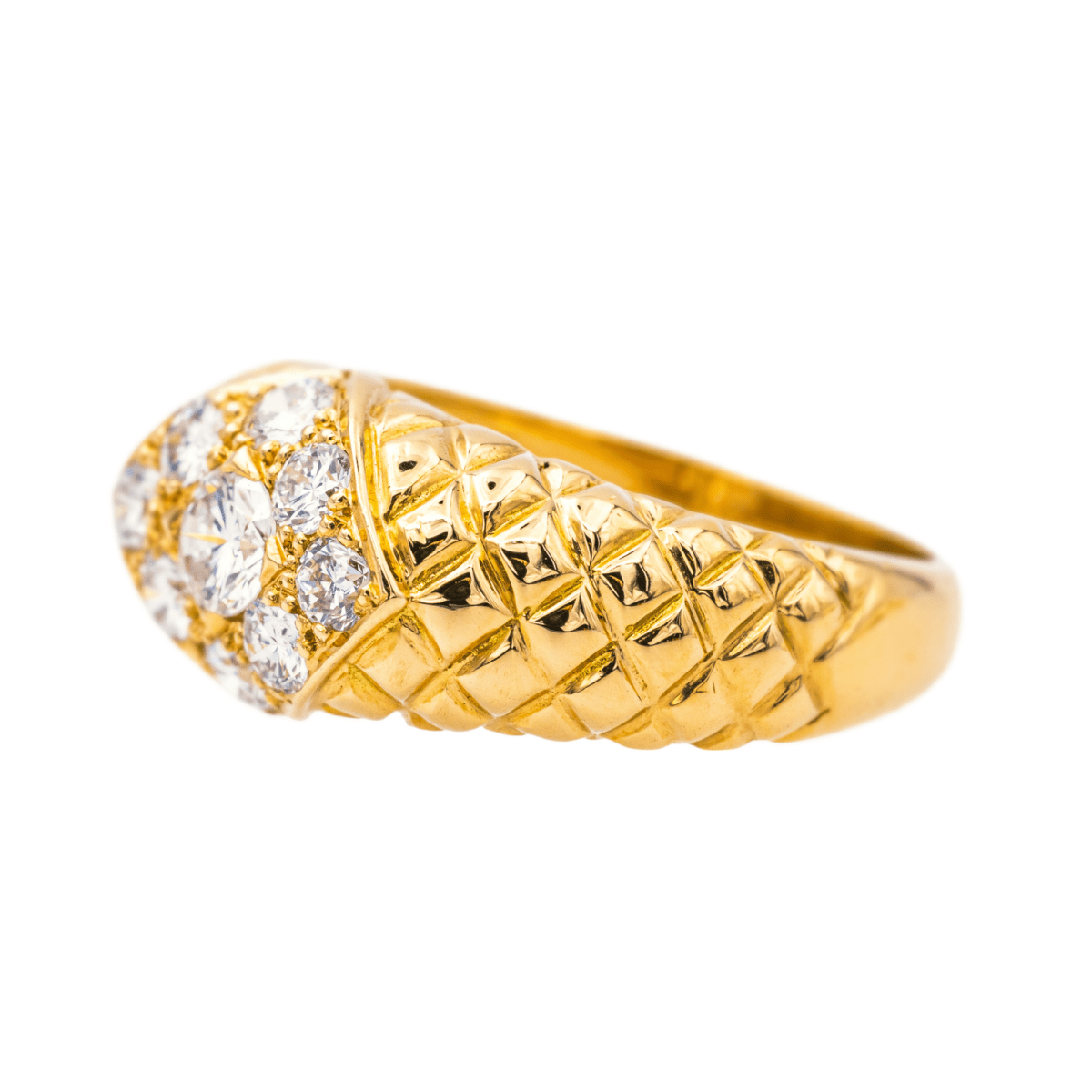 Bague Jonc en or blanc et diamants - Castafiore