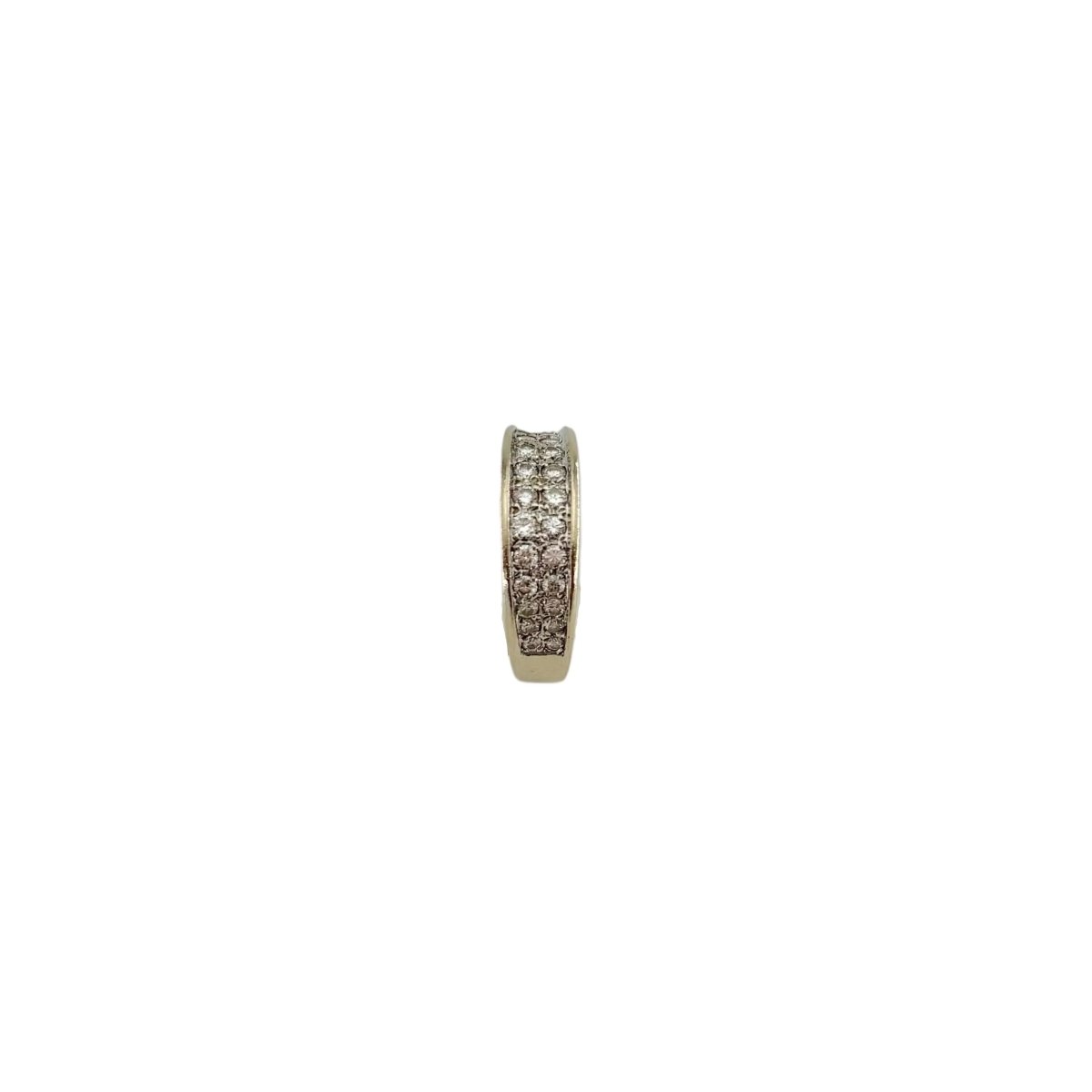 Bague Jonc en or blanc et diamants - Castafiore