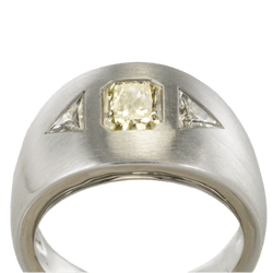 Bague Jonc en or blanc et diamants - Castafiore