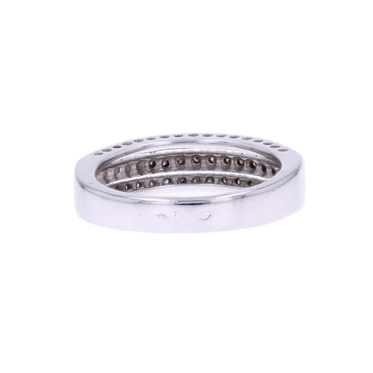 Bague Jonc en or blanc et diamants - Castafiore
