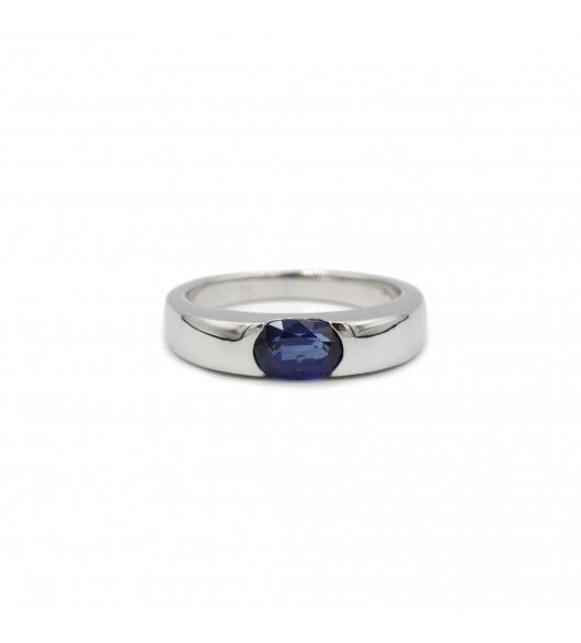 Bague Jonc en or blanc et diamants - Castafiore