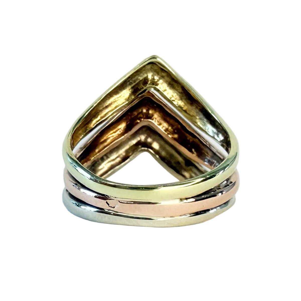 Bague Jonc en or blanc, or jaune et or rose - Castafiore