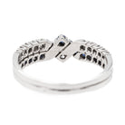 Bague Jonc en or blanc, saphir et diamants - Castafiore