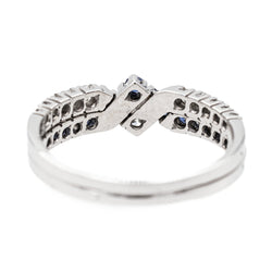 Bague Jonc en or blanc, saphir et diamants - Castafiore