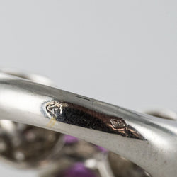 Bague Jonc en or blanc, saphir et diamants - Castafiore