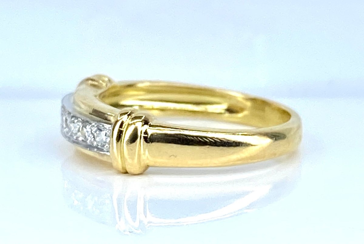 Bague jonc en or et diamants - Castafiore