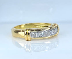 Bague jonc en or et diamants - Castafiore