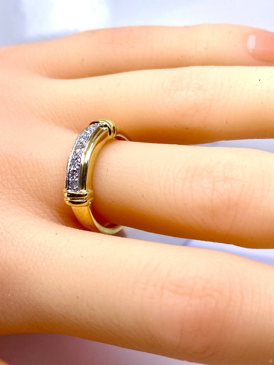 Bague jonc en or et diamants - Castafiore