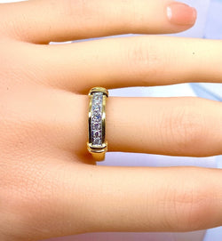 Bague jonc en or et diamants - Castafiore