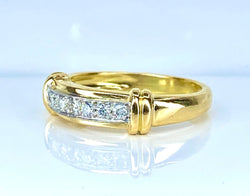 Bague jonc en or et diamants - Castafiore