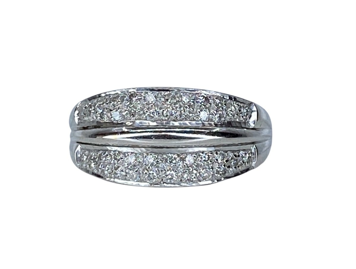 Bague jonc en or et diamants - Castafiore